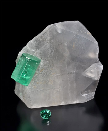 Emerald Colombia Rough and Cut