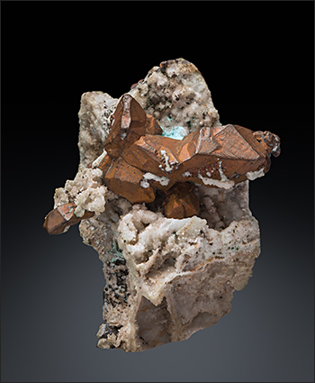 Copper on calcite matrix Houghton county Michigan miniature