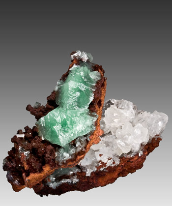 Cuprian adamite Ojuela Mine Mexico pristine miniature