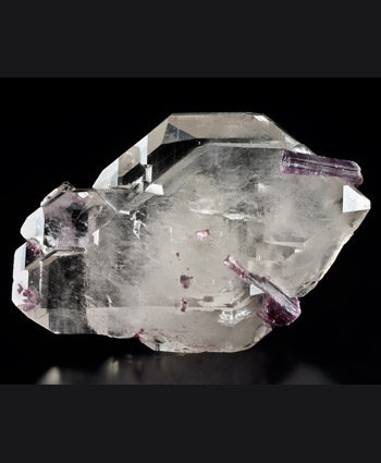 Quartz with Tourmaline Minas Gerais Brazil doubly-terminated cabinet specimen