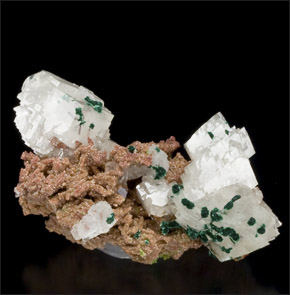 Calcite Malachite Tsumeb miniature