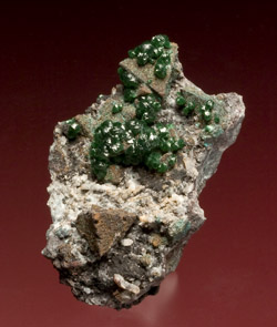 Cuprian adamite Tsumeb miniature