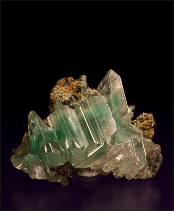 Cerussite with malachite inclusions Tsumeb Namibia