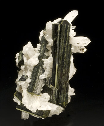 epidote with quartz Capelinha Minas Gerais Brazil small cabinet specimen