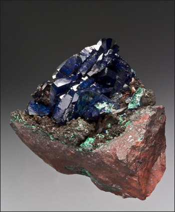 Azurite Tongshan Chizhou, Anhui Province China large crystals cabinet specimen