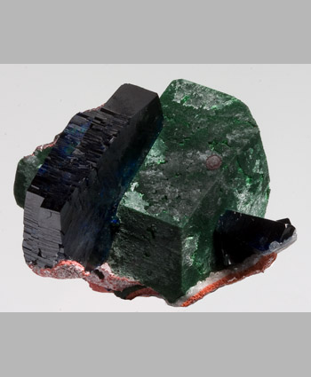 Azurite on Malachite Tsumeb Ed David Irv Brown Namibia 
