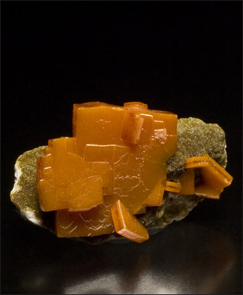 Wulfenite on Descloizite competition quality miniature Los Lamentos Mexico