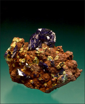 Azurite Bisbee Arizona cabinet specimen