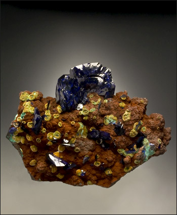 Azurite Bisbee Arizona cabinet specimen