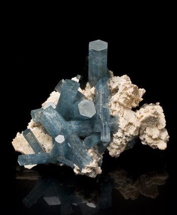 Aquamarine small cabinet fine color Erongo Mountains Region Namibia