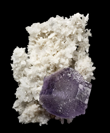 Fluorite on Quartz purple crystals Yaogangxian China small cabinet
