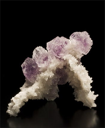 purple fluorite on quartz Shangbao China small cabinet