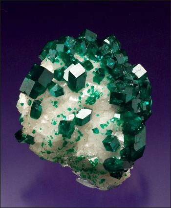 Dioptase Calcite Tsumeb Namibia small cabinet