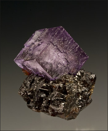 Fluorite on sphalerite elmwood mine tennessee miniature