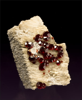 Spessartine on Feldspar with Aquamarine miniature Shigar Valley Pakistan