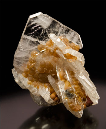 spherosiderite on barite Baia Sprie Romania miniature