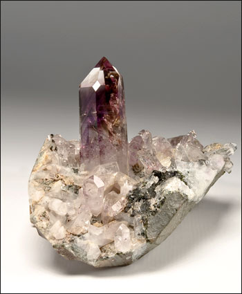 amethyst with bubbles enhydro Brandberg Namibia cabinet specimen