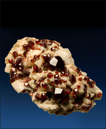 spessartine on feldspar Shengus Skardu Pakistan small cabinet