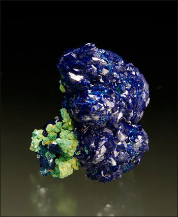 azurite with malachite la sal utah miniature