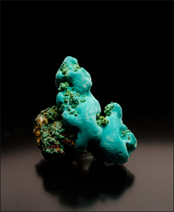 rosasite with conichalcite ojuela mine miniature