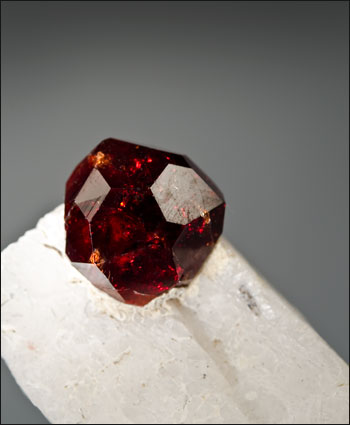 spessartine on feldspar Shengus Pakistan miniature