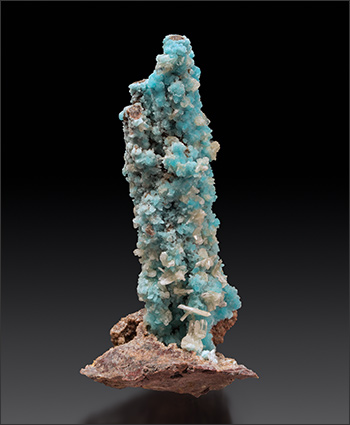 Hemimorphite Cerussite on Willemite stalactite M'Fouati Congo small cabinet