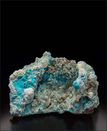 Hemimorphite Cerussite M'Fouati Congo cabinet